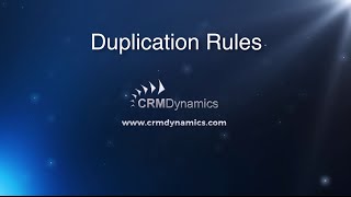 Set Duplication Rules in Microsoft Dynamics CRM