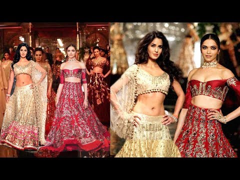 Deepika Padukone & Katrina Kaif Togethr On Ramp As A Showstopper For Manish Malhotras Bridal Wear