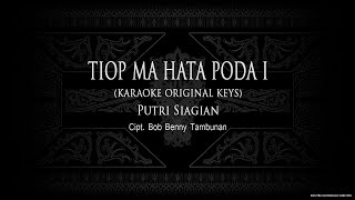 Tiop Ma Hata Poda I (Karaoke Original Keys) Putri Siagian #KaraokeLaguBatak