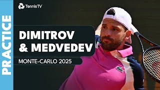 LIVE PRACTICE STREAM: Grigor Dimitrov Hits With Daniil Medvedev In Monte-Carlo! ☀️