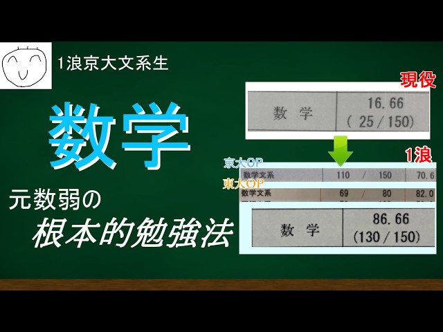 数弱必見】元数弱1浪京大生が考える、本当の「数学」勉強法 - YouTube