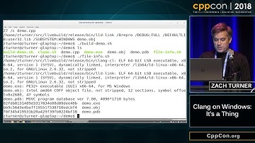 CppCon 2018: Zach Turner “Clang on Windows: It