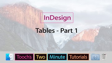InDesign - Tables - part 1