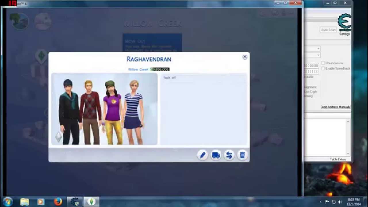 How to hack SIMS 4 Aspiration Points and Simoleons using cheat engine 