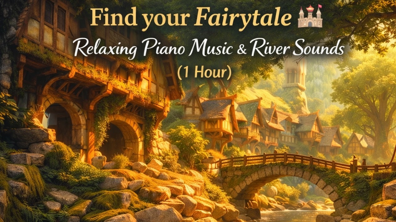 Find your Fairytale 🏰 Relaxing Piano Music & River Sounds (1 Hour)