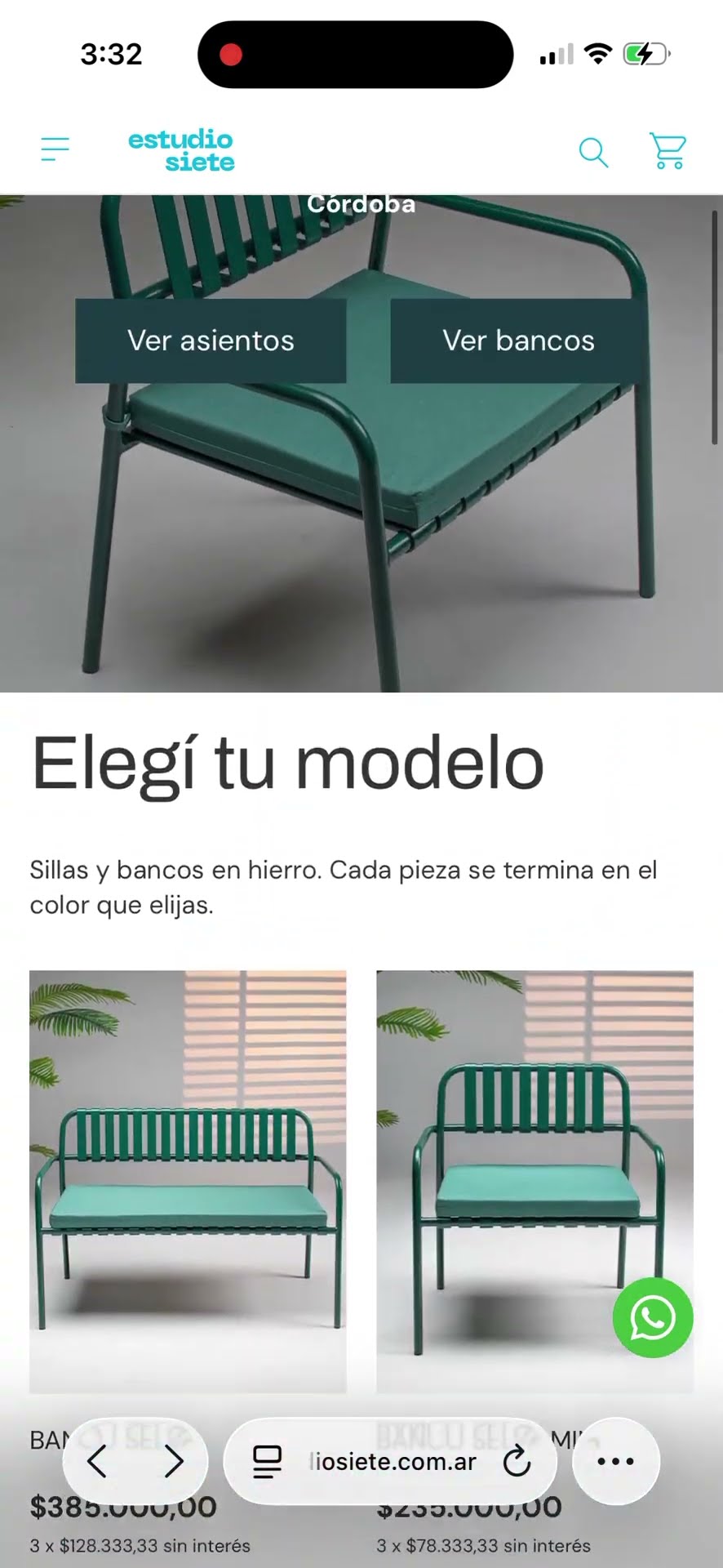 Tienda online de Estudio 7 diseñada por Julieta Tiendas Online