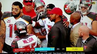 Jameis Winston crys and throws a coach and temper tantrum vs Carolina Panthers