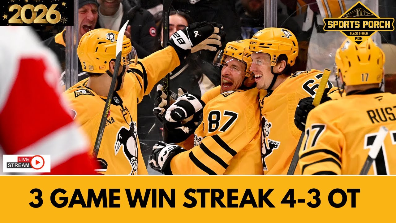 Pittsburgh Penguins 4-3 OT win, 3 in a row.