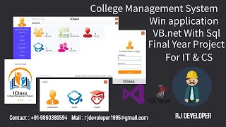 College Management System | Final Year Project | Window Application With VB.Net