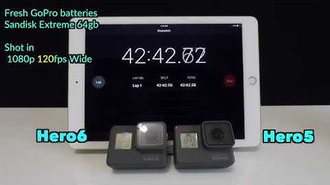 GoPro Hero6 vs Hero5 Battery Life Comparison (1080p) GoPro Tip #598 | MicBergsma