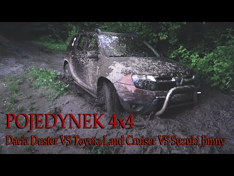 Pojedynek 4x4 Dacia Duster , Toyota Land Cruiser , Suzuki Jimny