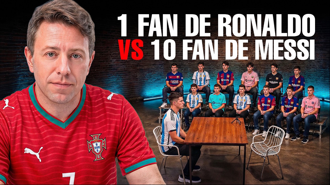 1 Hincha de Cristiano VS 10 Hinchas de Messi