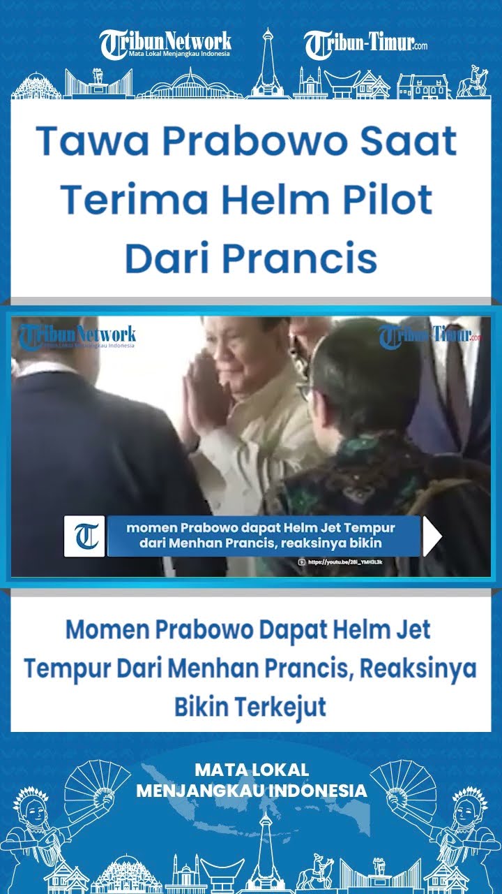 SHORT Momen Prabowo Dapat Helm Jet Tempur Dari Menhan Prancis, Reaksinya Bikin Terkejut