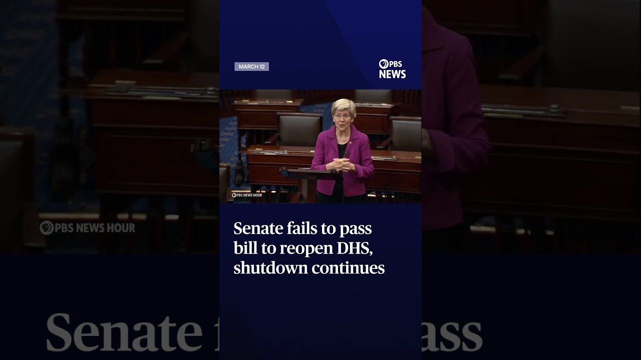 Senate fails to pass bill to reopen DHS, shutdown continues