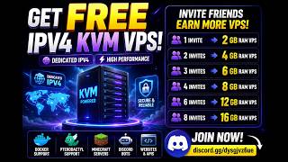 Get FREE IPv4 KVM VPS (Docker + Pterodactyl Support) | Invite Friends & Earn Powerful VPS Hosting