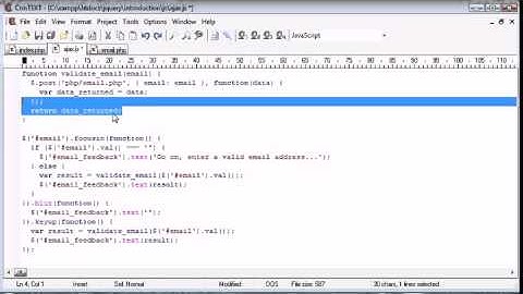 jQuery Tutorial   110   Email validation