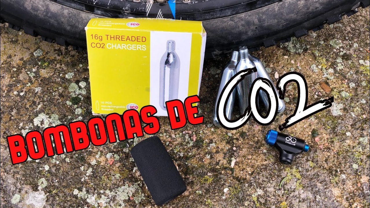 hinchar una rueda mtb en pocos segundos, BOMBONAS DE CO2 