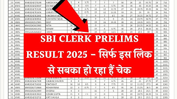 SBI Clerk Pre Result 2025 | How to Check SBI Clerk Prelims Result 2025 | SBI Clerk Prelims scorecard