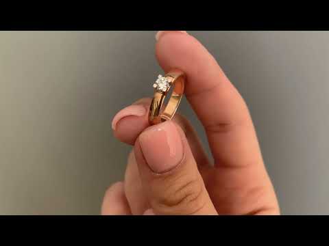Золотое кольцо с бриллиантом 3К085Д от Ювелир Капитал