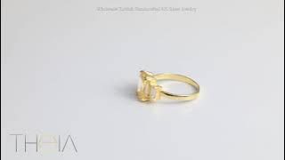 Square And Baguette Citrine Ring - RNG-6840