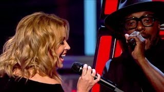 Video thumbnail of "The coaches rock out to 'I Predict A Riot' and Kylie performs a classic | The Voice UK- BBC"