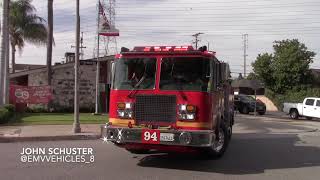 (AIR HORN) LACoFD Engine 94 Responding