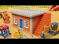 DIY Mini Tractor Builds Brick House with Concrete Mixer‪@imsahilcreator‬
