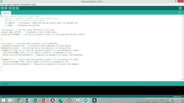 Programación para placa ESP32/ Encendido y apagado de un LED por Puerto Serial/ Practica 3