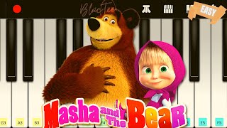 Video thumbnail of "Masha and the Bear - Theme Song | EASY Piano Tutorial"