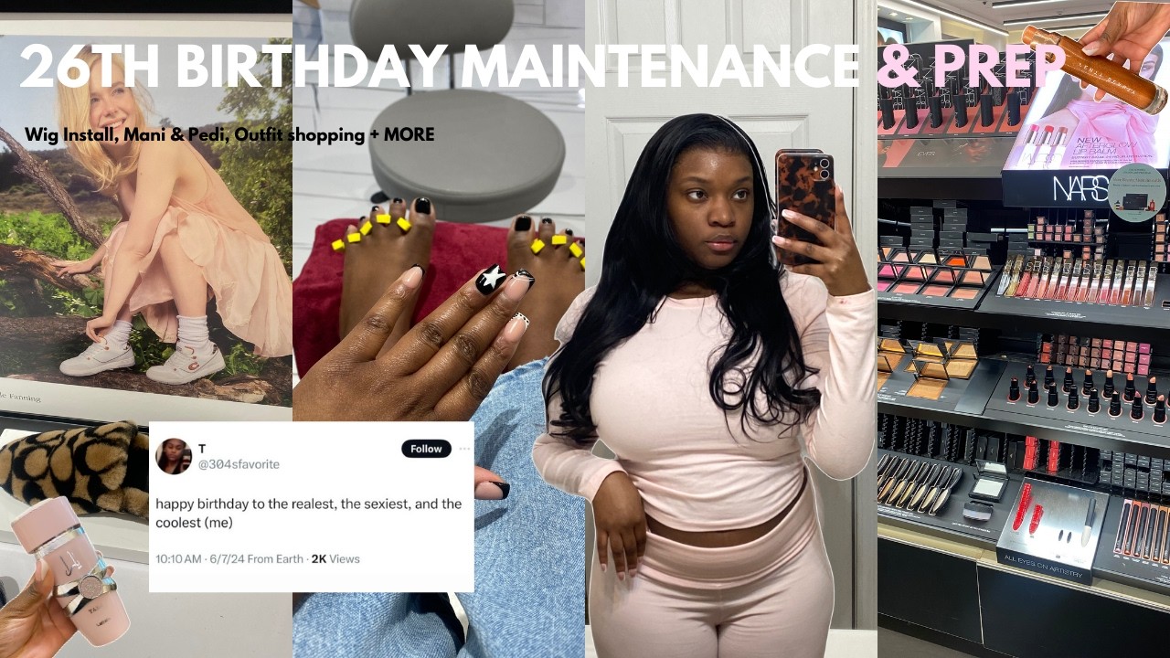 26th BIRTHDAY MAINTENANCE VLOG🎂|  Hair, Nails, Outfit Shopping, Dinner