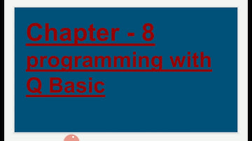 Clasd-5 Super Computer Chapter-8 Programming with Q-Basic