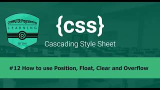 #12 Master CSS Kurdish How to use Position, Float, Clear and Overflow Properties screenshot 1