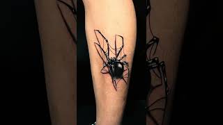 3d spider tattoo🕷️ #tattoo #tattoobydevilbikesh #tattooideas #tattoodesigns #shorts #bodyart