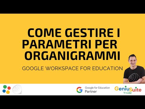 Parametri Workspace for Education: presentazione tab Organigramma