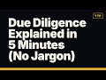 Due Diligence Explained in 5 Minutes (No Jargon)