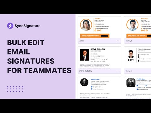 How to bulk edit email signatures for teammates | SyncSignature