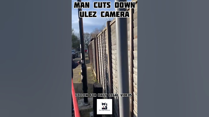 Man cuts down ULEZ camera (London)