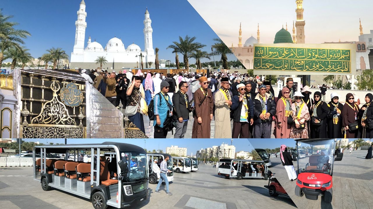 صلاة الفجر في المسجد النبوي وجولة صباحية في مساجد زيارات بالمدينة المنورة 