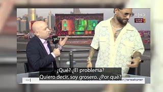 Maluma se va de una entrevista en Qatar enfurecido