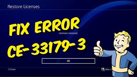 How To Fix PS4 Error CE-33179-3