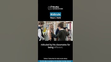 Learn the word ridicule in one minute - Improve your English vocabulary with real world examples