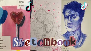 Ideas to fill your sketchbook  Art tiktok sketchbook tour  tiktok compilation