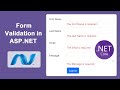 Form Validation in ASP.NET Core Web Application with Razor Pages | Validate Forms using BindProperty