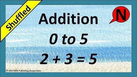 Addition Flash Cards 0-5 Numbers Only Shuffled with Audio
