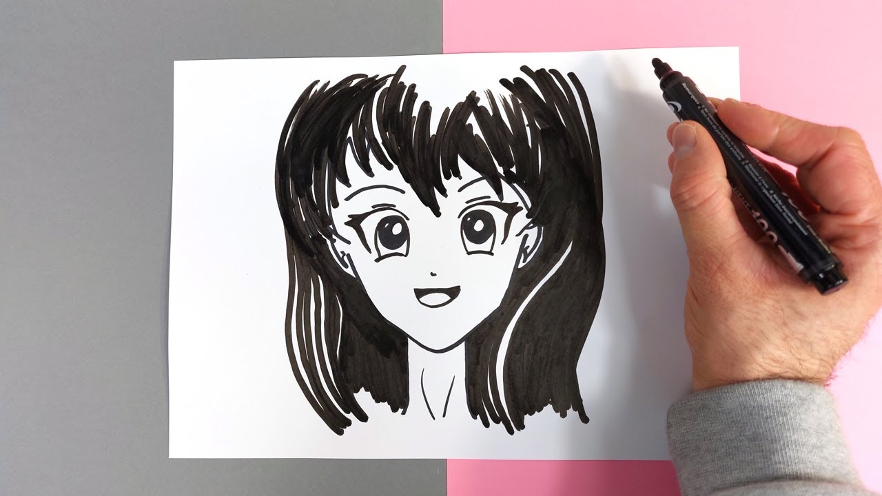 Comment dessiner une fille manga facilement ? - YouTube