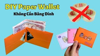 Cách Gấp Ví Bằng Giấy Không Cần Băng Dính | DIY Paper Wallet