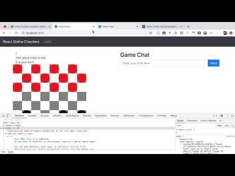 Building online checkers using React and Websockets thumbnail