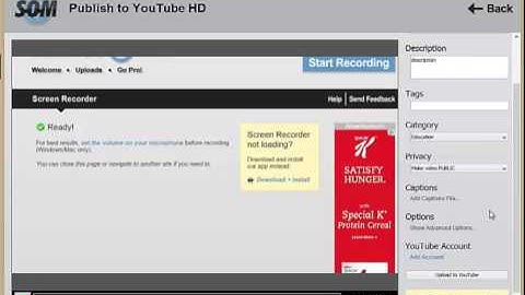 Screencast-o-matic uploading to YouTube