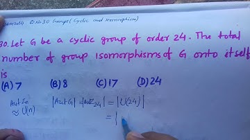 IIT JAM 2014 MATH Q.NO 30 (MCQ) Cyclic Groups and Isomorphism