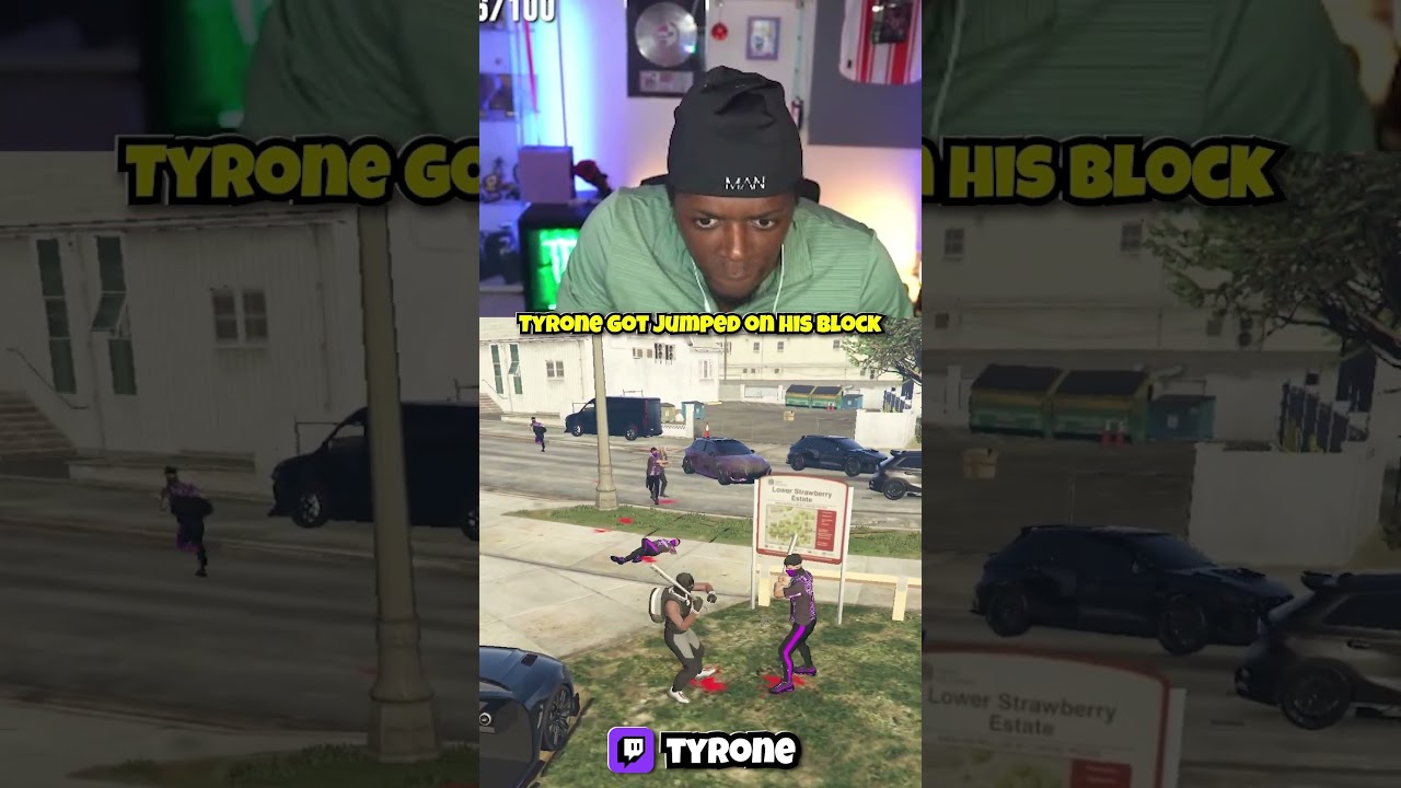 Tyrone got jumped on his block💀🤣